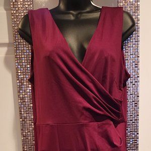 Woosea Dresses | Woosea Maxi Dress, Size XL High Slit | Color: Burgendy